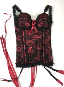 Fredricks of Hollywood Corset Push Up Pad Bra Lace